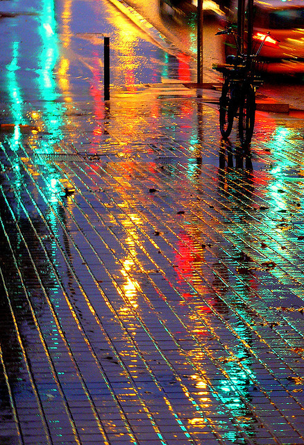 Rainy Night, Barcelona, Spain