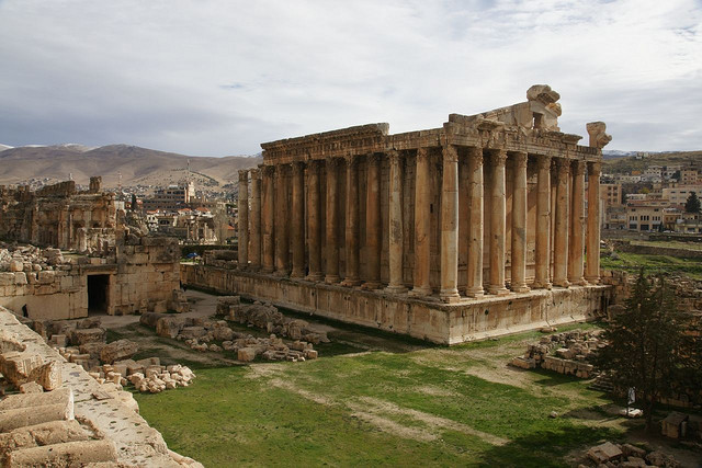 by xmm on Flickr.Temple of Bacchus in Baalbek, Lebanon.