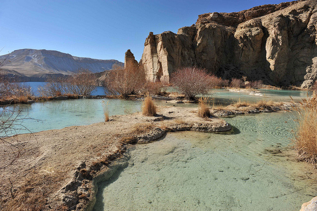 by christophe_cerisier on Flickr.The beautiful travertine pools of Band-e-Amir lakes in Afghanistan.
