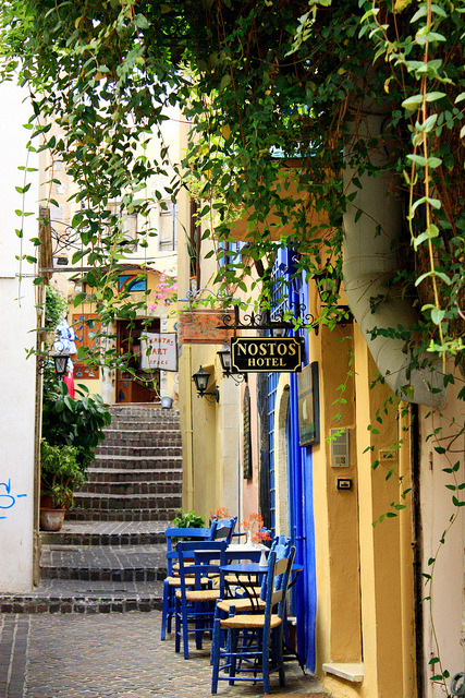 Streets of Chania, Crete Island, Greece
