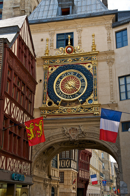 Rue de Gros-Horloge in Rouen, Normandy, France