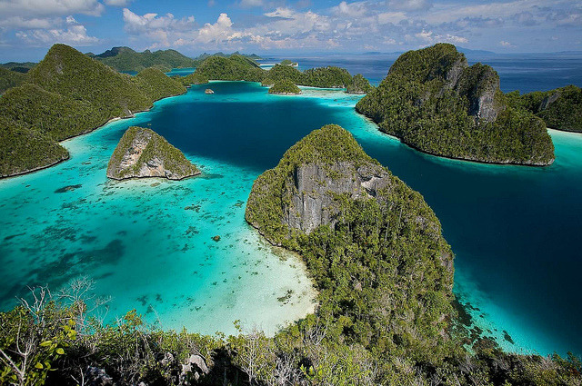 View of Wayag Rock Islands, West Papua, Indonesia