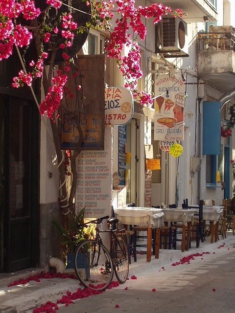 Sidewalk Cafe, Koroni, Greece
