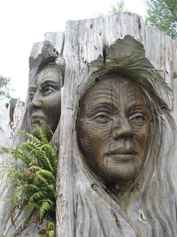 Maori Carvings, Lake Taupo , New Zealand