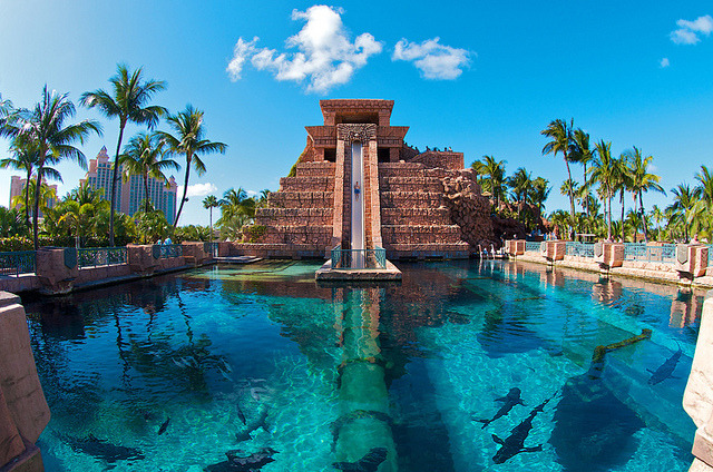 Leap of Faith Water Slide at Atlantis Resort, Paradise Island, Bahamas