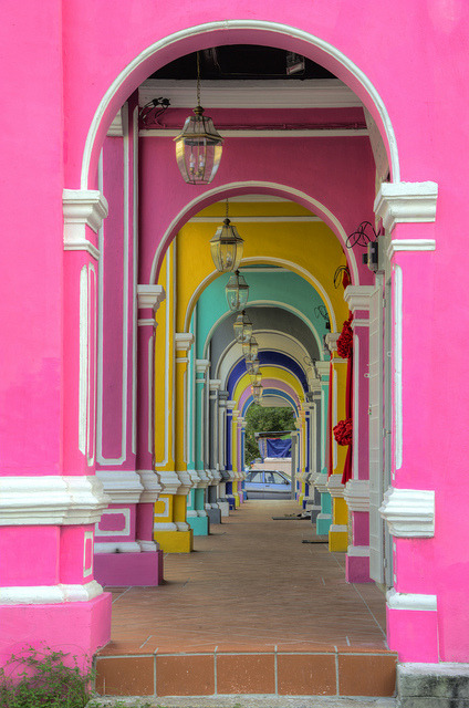 Colorful passage in Georgetown, Penang, Malaysia