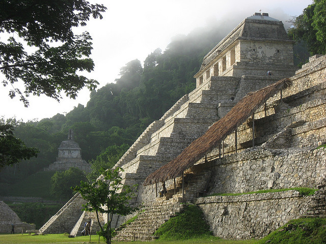 The mayan pyramids of Palenque in Chiapas, Mexico