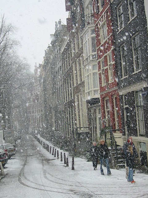 Snowy Day, Amsterdam, The Netherlands