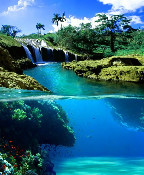Split View Waterfall, Hawaii