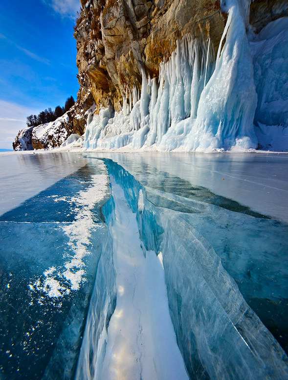Frozen Siberia, Lake Baikal, Russia