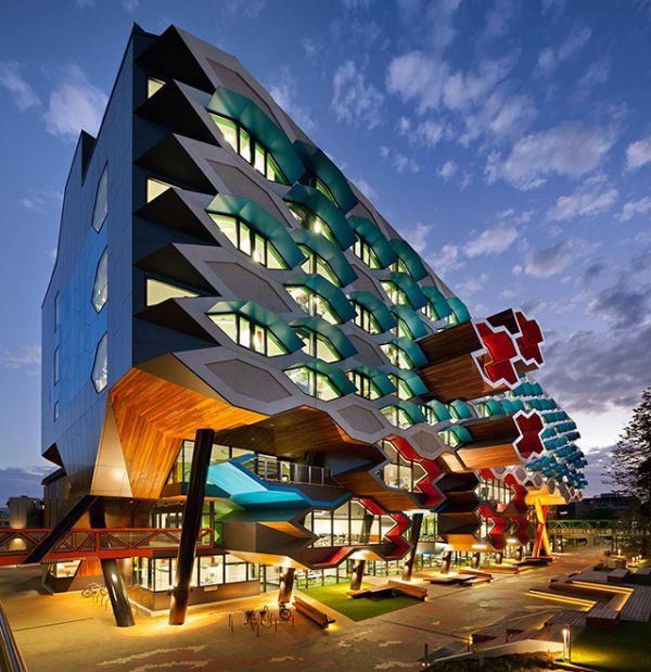 The Sculptural Molecular Science Complex at La Trobe University near Melbourne, Australia
